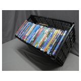 Crate of DVDs Featuring Mixed Titles