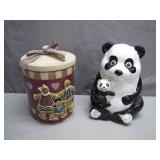 Decorative Cookie Jars: Panda and Gingerbread