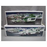 2 Hess Toy Trucks With Helicopters
