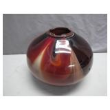 Swirled Glass Decorative Vessel with Insert