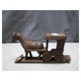 Vintage Cast Iron Horse Carriage Door Stop