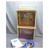 Colorful Dollhouse With Two Ginny Dolls