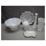 White Milk Glass Lot