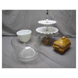 Eclectic Household Display with Ceramic Butter...