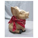 Ceramic Pig Piggy Bank with Bandana