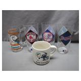 Sports-Themed Glasses and Mugs