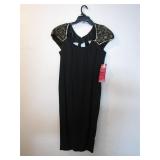 Black Gown With Embroidered Shoulders