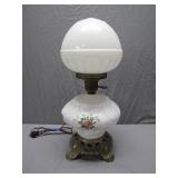 Electric Table Lamp With Floral Design