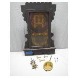 Antique Mantel Clock w/ Keys & Parts