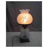 Frosted Glass Hurricane Table Lamp