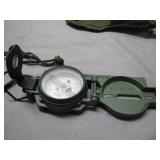 US Military Issue Lensatic Compass With Pouch