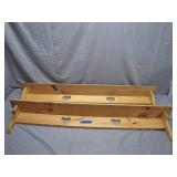 46-Inch Wall Shelves with Heart Cutouts
