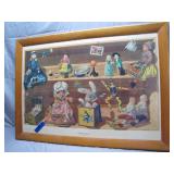 Dearest Dolls Framed Artwork by Ken Davies