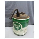 Quaker State 5 Gallon Oil Can With Spout