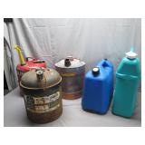 (5) Gas, Kerosene & Water Containers