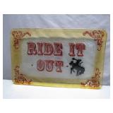 "Ride It Out" Glass Serving Tray