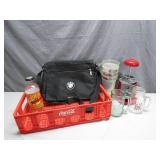 Coca-Cola Crate with BMW Bag & Collectibles