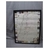 Framed Napa Valley Wine Map, 19 x 24 Inches
