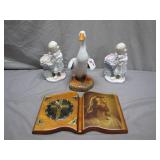 Ceramic Figures and Clock Display