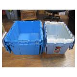 4 Flip Top Plastic Totes