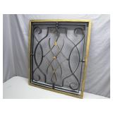 Heavy Metal Decorative Grate with Gold Detailing