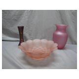 Pink and Purple Decorative Glassware Set