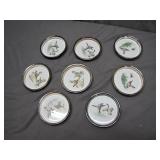 8 Bird-Themed Glass Coasters
