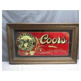 Adolph Coors Beer Glass Sign Display