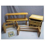 Wood and Wicker Home Storage Set