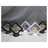 Six Fossil and Mineral Displays