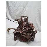 Cast Iron Corn Sheller with Intricate Design