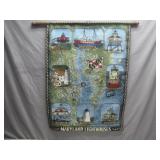 Maryland Lighthouses Hanging Tapestry
