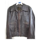 Sears Western Wear Leather Jacket, Size 42