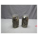 2 Jars Filled With Assorted Keys