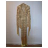 Macrame Dress and Beaded Mantilla Set