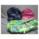 3 Backpacks in Vivid Colors