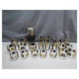 Silver Coin Pattern Design Drinkware Set