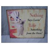 Doughboy Advertising Sign with Classic Slogan