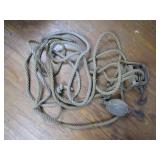 Block and Tackle Rope Pulley With Hooks