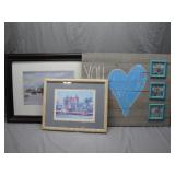 Framed Artwork and Heart Decor