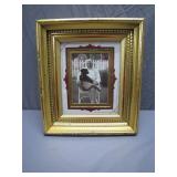 Framed Photograph Of Man With Dog