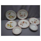 Interpur and Newcor Stoneware Dinnerware Set