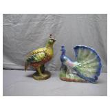 Polychrome Ceramic Bird Figurines