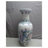 Hand-Painted Ceramic Vase with Bird Motif