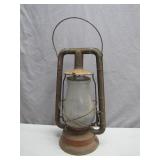 Rustic Metal Lantern With Glass Globe