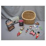 Decorative Basket and Ornaments Set
