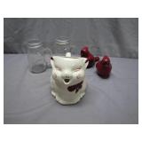 Ceramic Pitcher, Salt and Pepper Shakers, and...