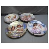 4 Sandra Kuck Collector Plates