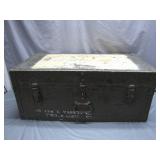 Military-Style Metal Storage Chest