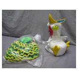 Animated Chicken Toy with Knit Garnish